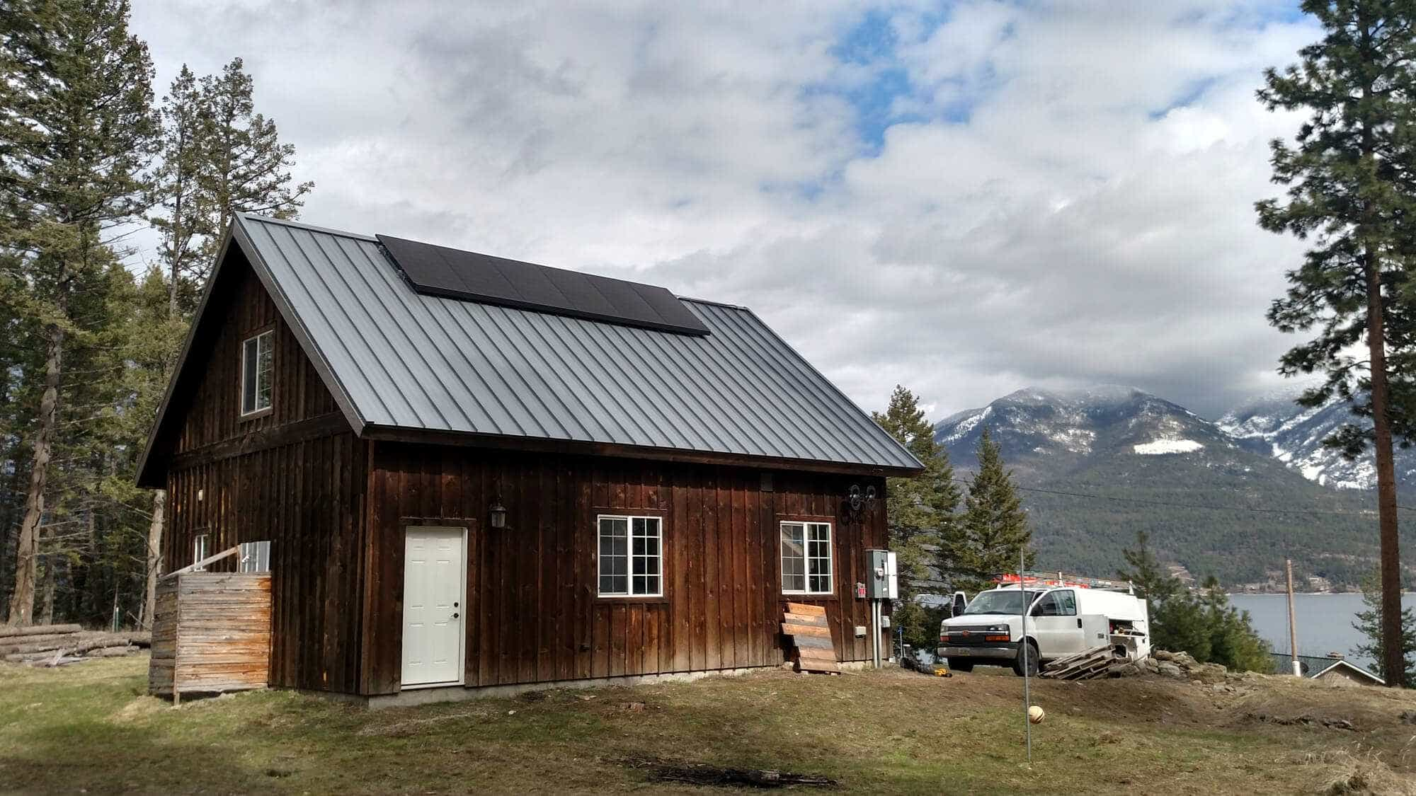 Solar panels on VBRO property Montana