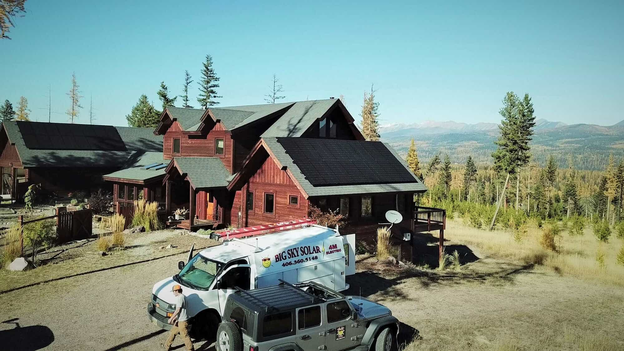 Solar Installation at Seeley Lake Montana