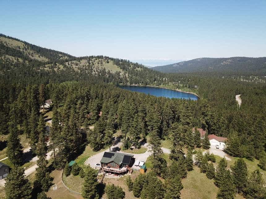 View of lake at Polson MT