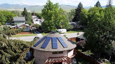 Solar Panels on Yurt Roof