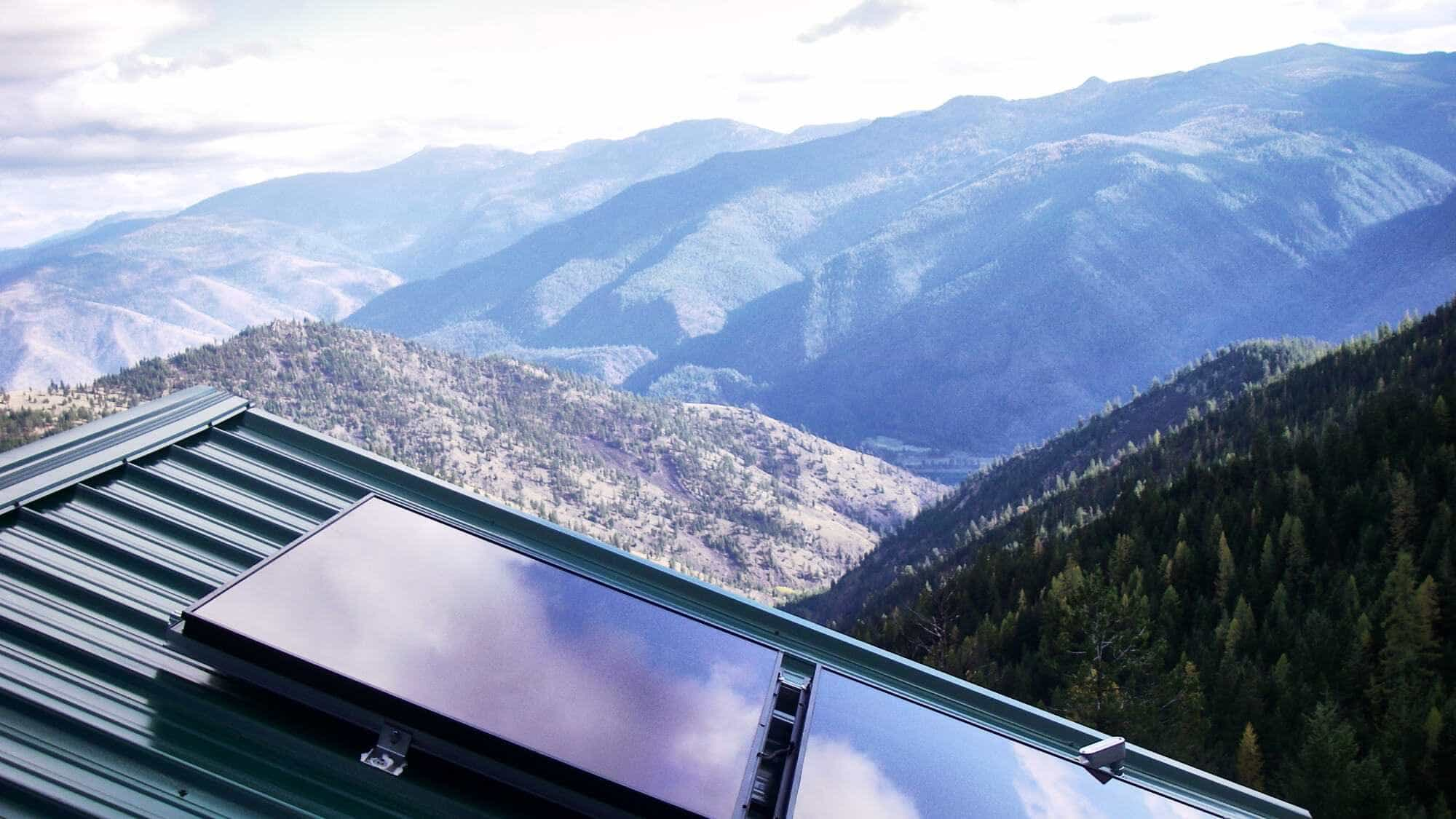 Solar Panel Installed on A Roof In Montana