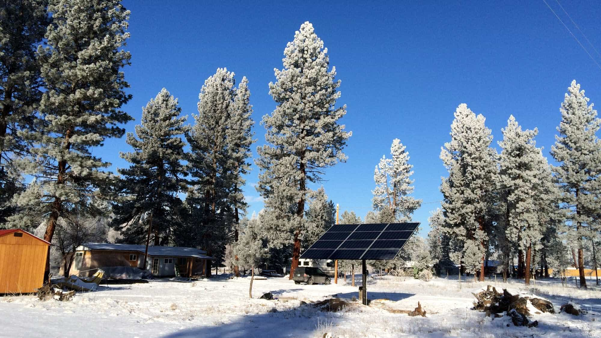 Solar Panel Installed on A Roof In Montana