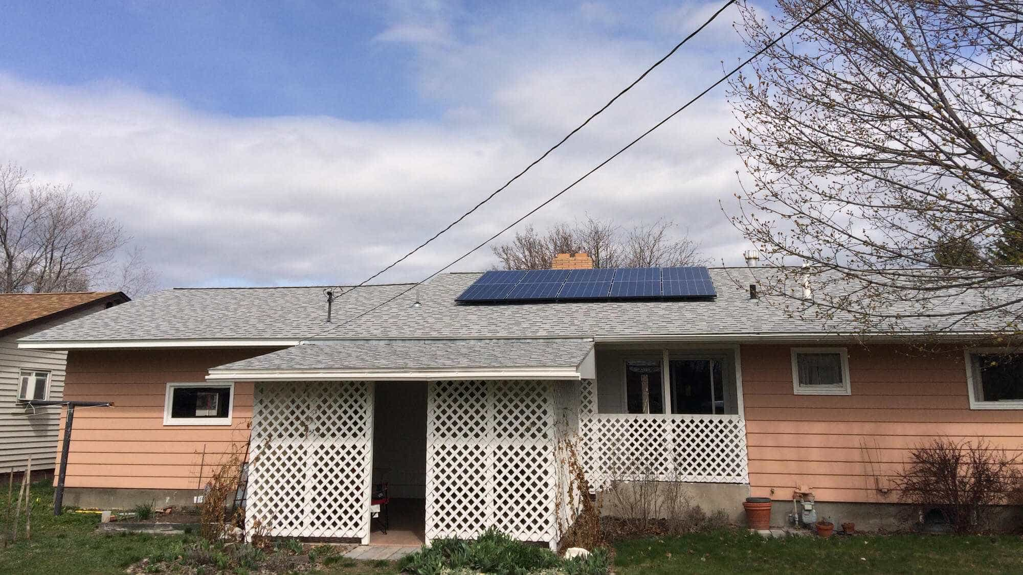 Solar Panels on roof in Montana