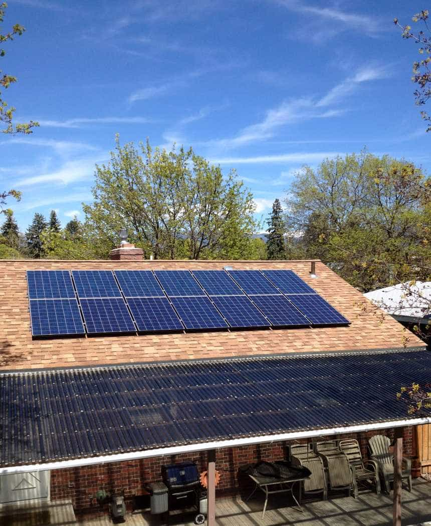 Panels Mounted on Roof