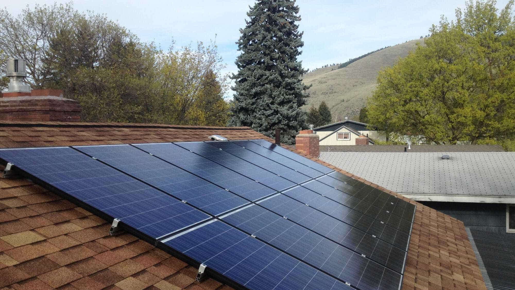 Panels Mounted on Roof