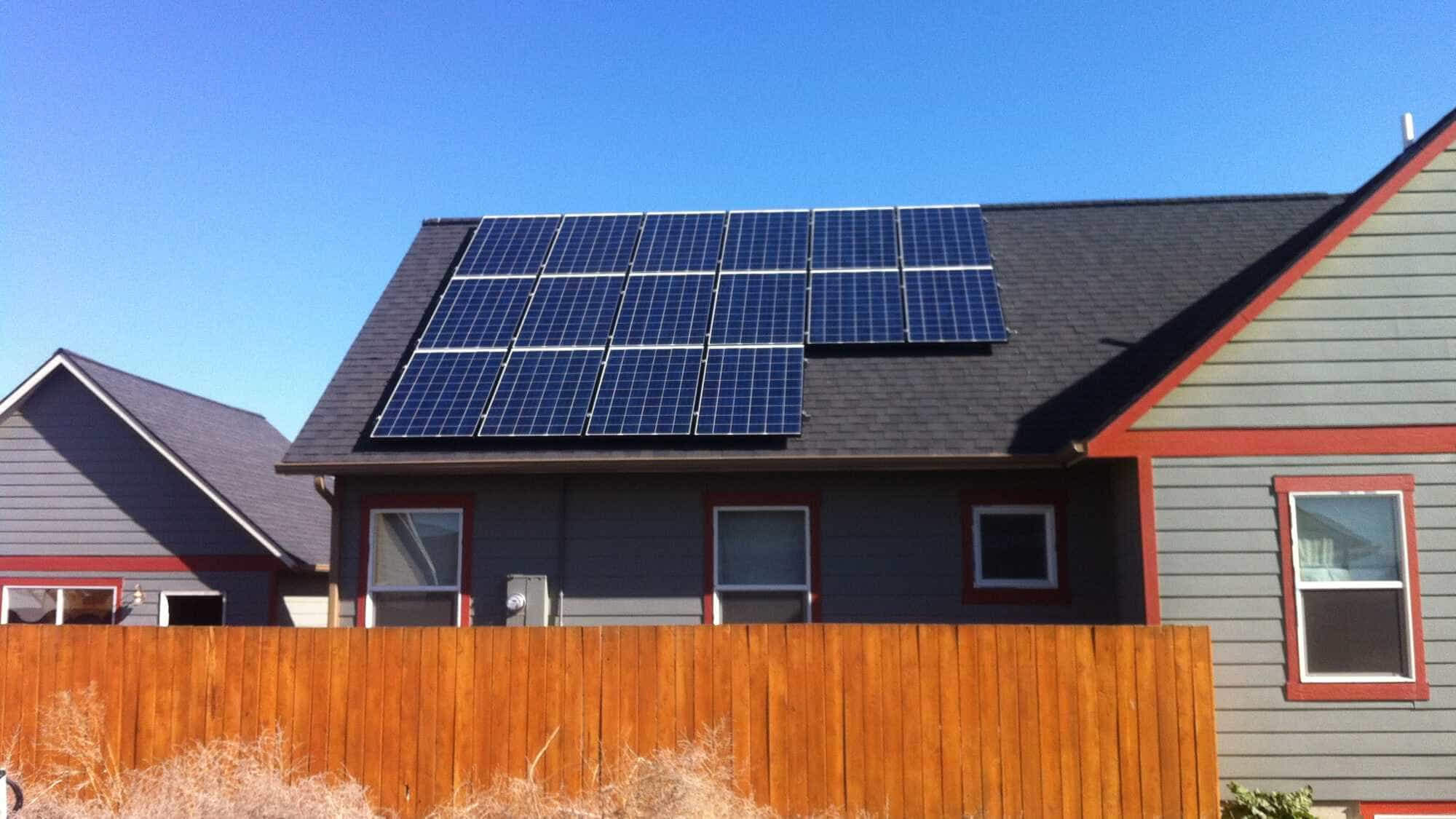 Solar Panels Blue Sky