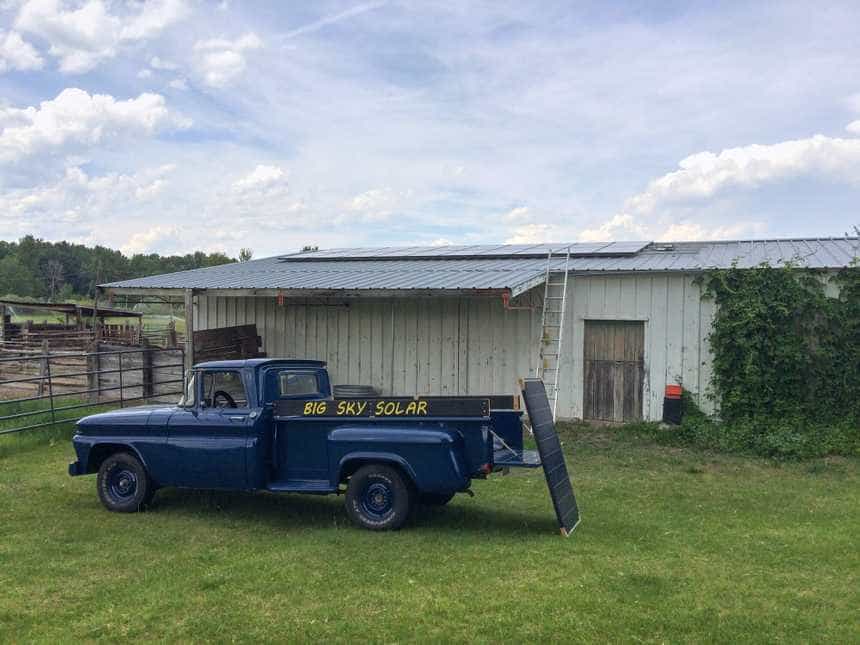 Big Sky Solar Truck on site